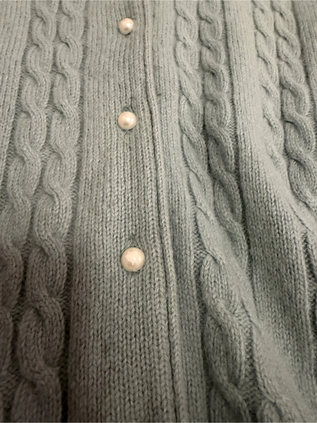 Jeremy Scott Sage Green Cardigan Large - photo 3