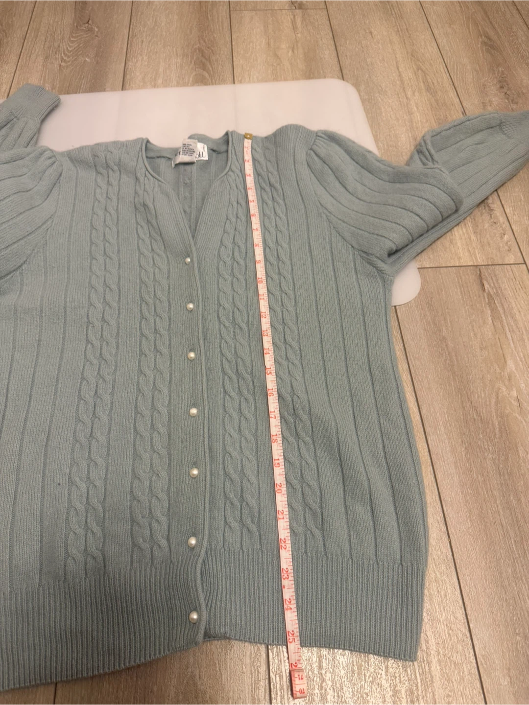 Jeremy Scott Sage Green Cardigan Large - photo 5