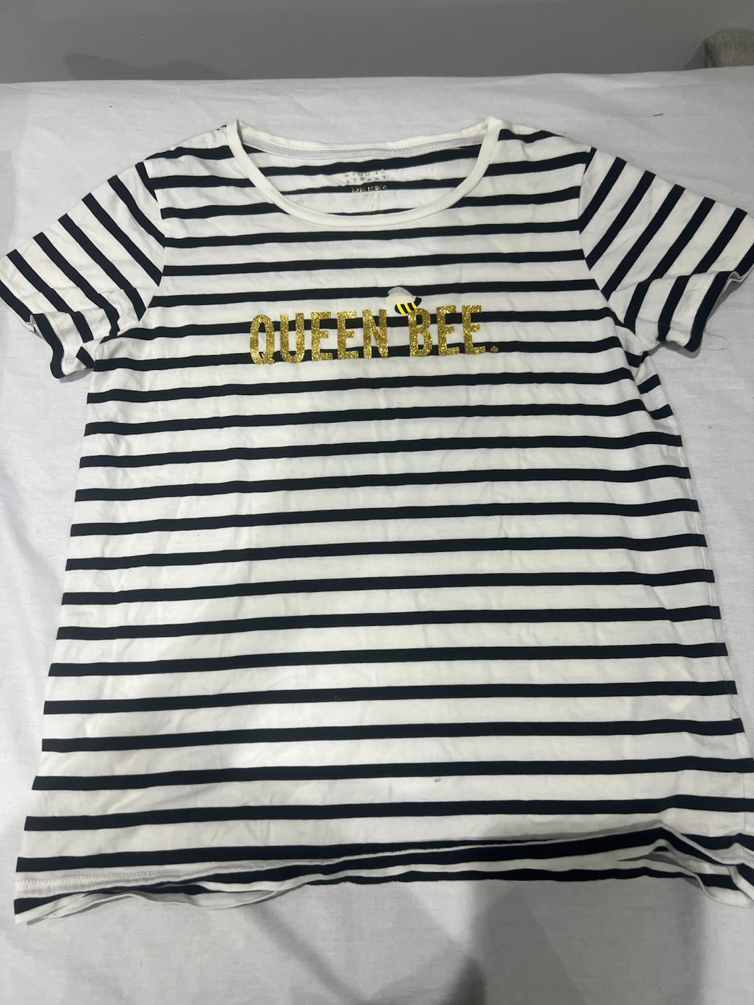 Kate Spade Broome Street Queen Bee Striped T-Shirt