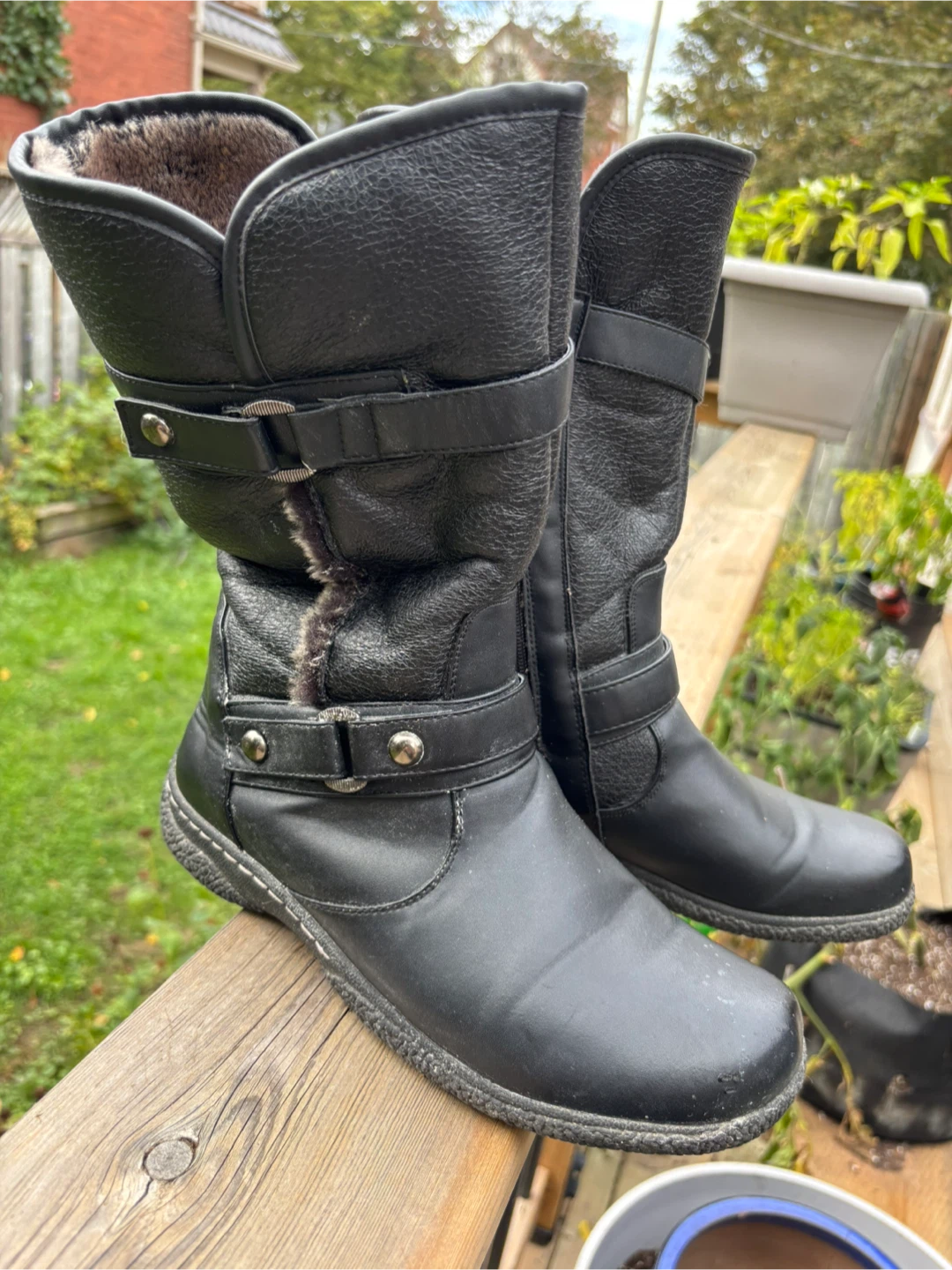 Size 9 Faux Fur Lined Winter Boots