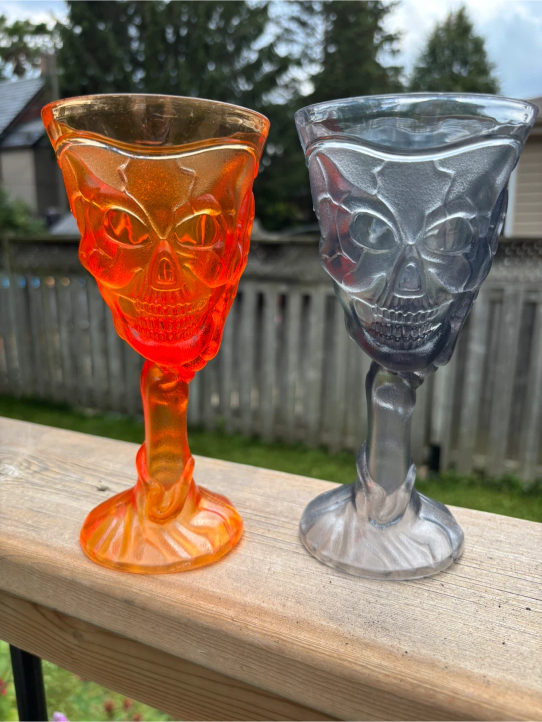 Set of 2 Skull Goblets