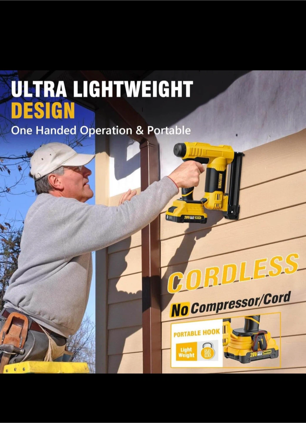 AlloyPower 2-in-1 20V Cordless Nailer & Stapler - photo 3