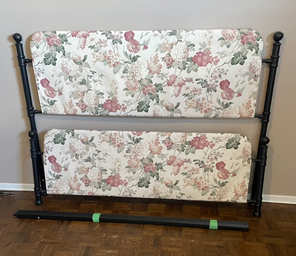 Wayfair Queen Floral Upholstered Metal Bed Frame