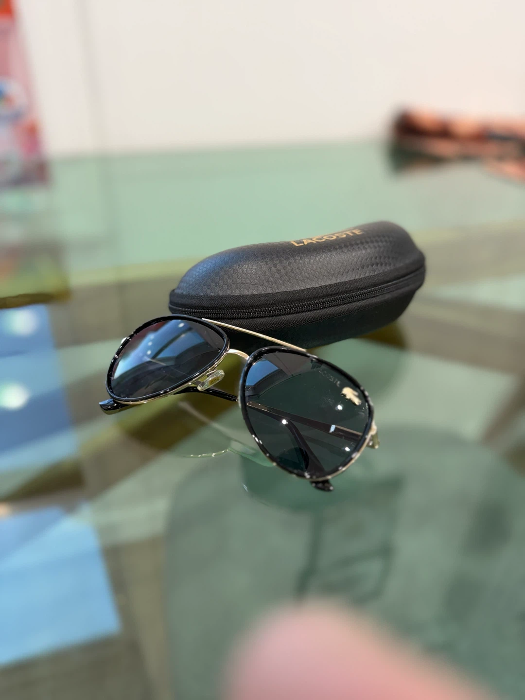 Lacoste Aviator Sunglasses with Case