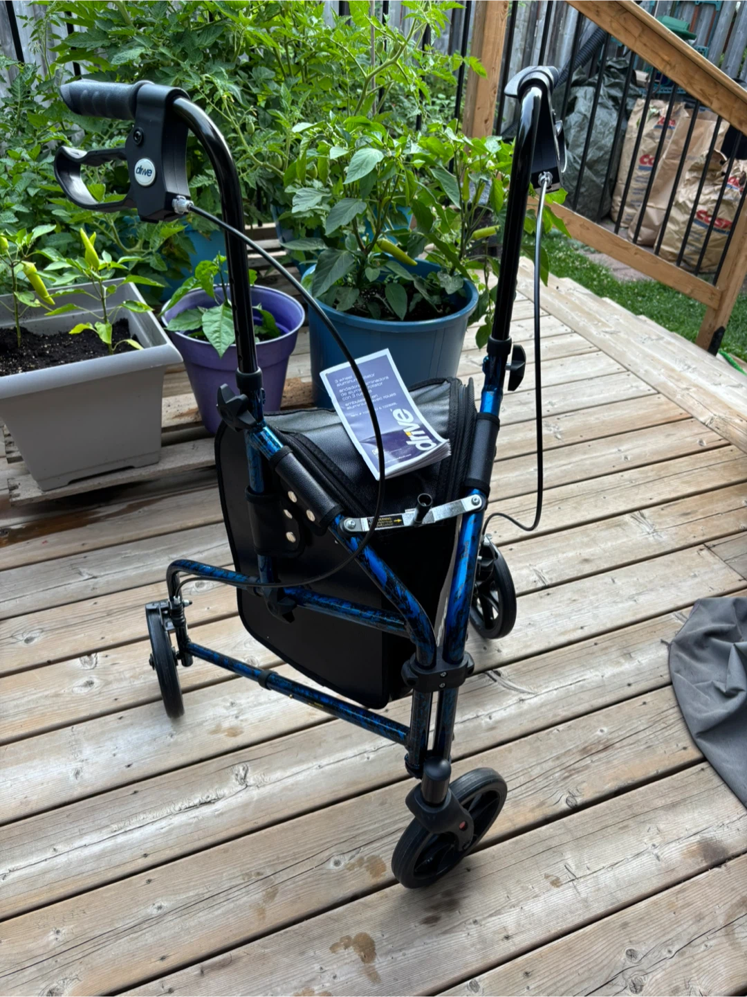 Like New “Drive” 3 Wheel Folding Rollator Walker