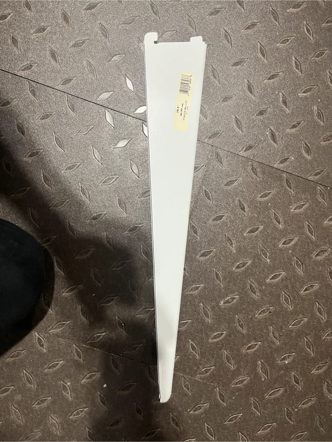 16 White Metal Shelf Bracket 18.5 inch