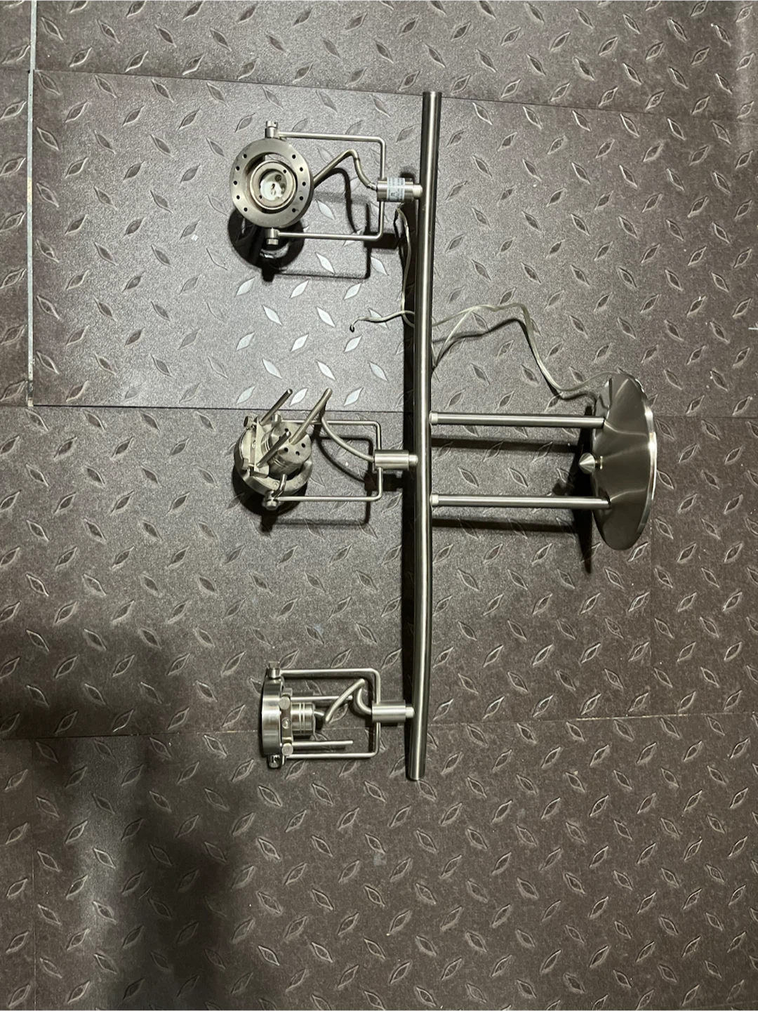3-Light Brushed Nickel Track Lighting Fixture