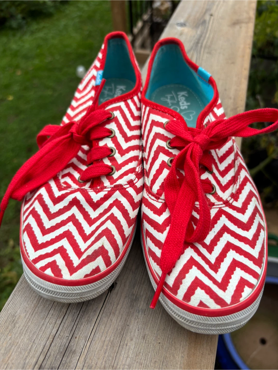 8-Keds Taylor Swift Chevron Sneakers Red/White