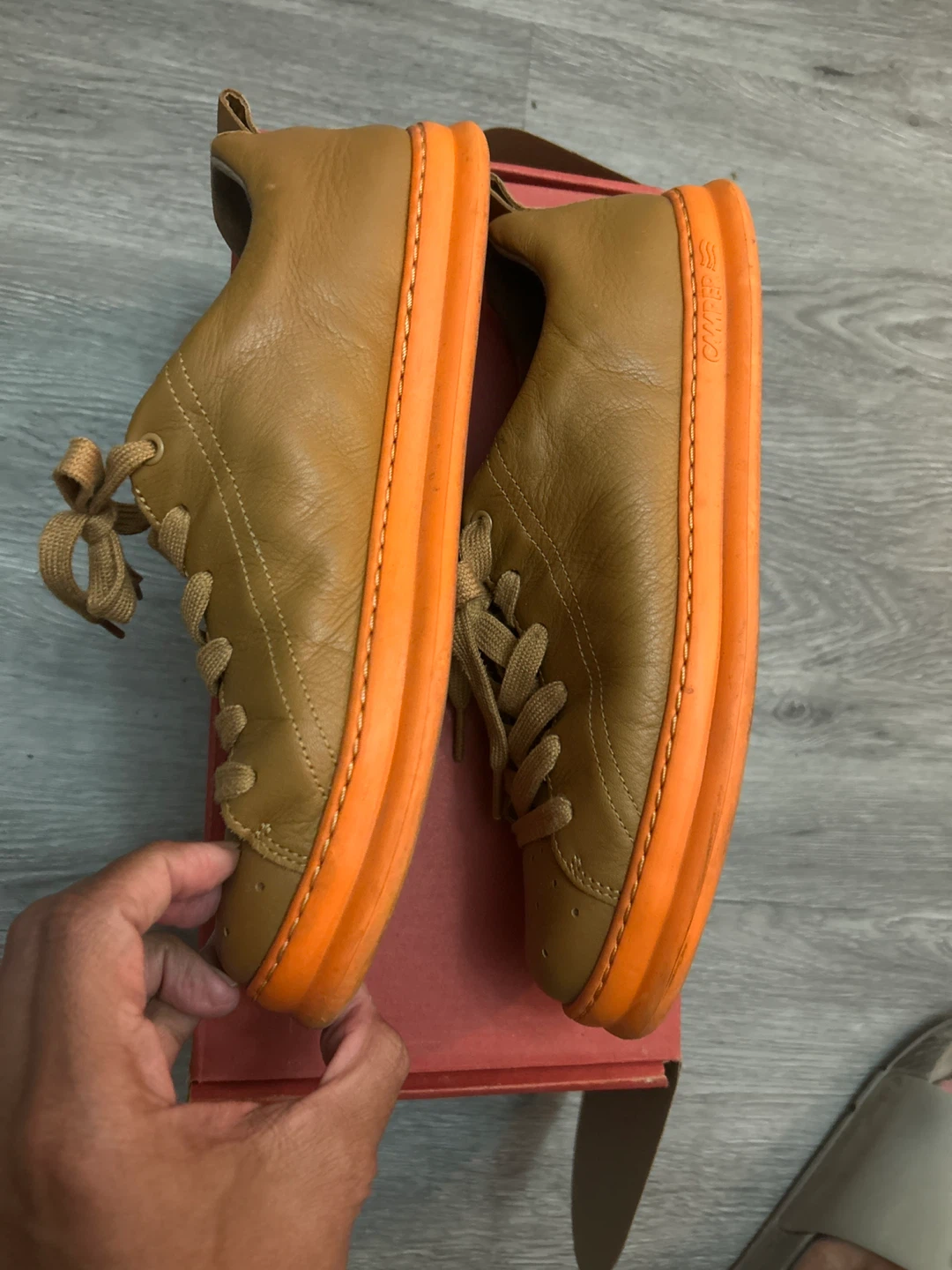 Camper Leather Sneakers Brown/Orange - photo 2