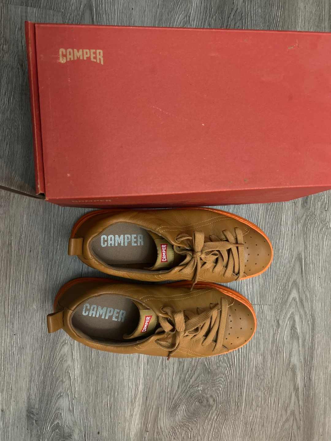 Camper Leather Sneakers Brown/Orange - photo 5