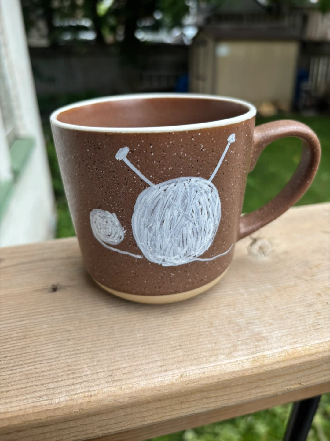 Ceramic Knitting Yarn Ball Coffee Mug