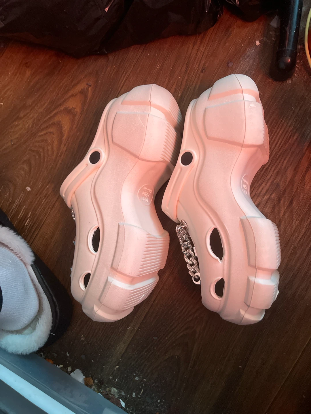 White Platform Clogs with Charms Size 40-41 - photo 2