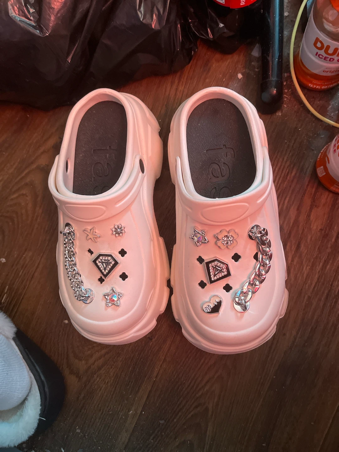 White Platform Clogs with Charms Size 40-41 - photo 3