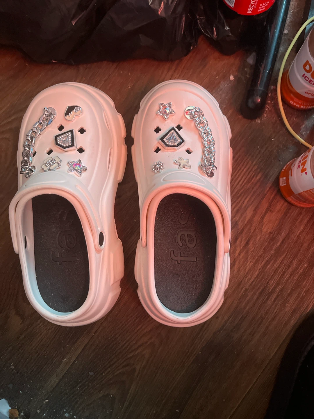 White Platform Clogs with Charms Size 40-41 - photo 4