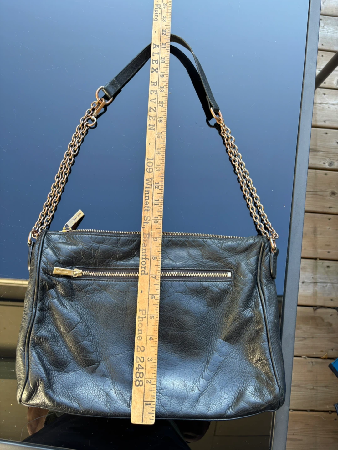 Danier black leather handbag - photo 5