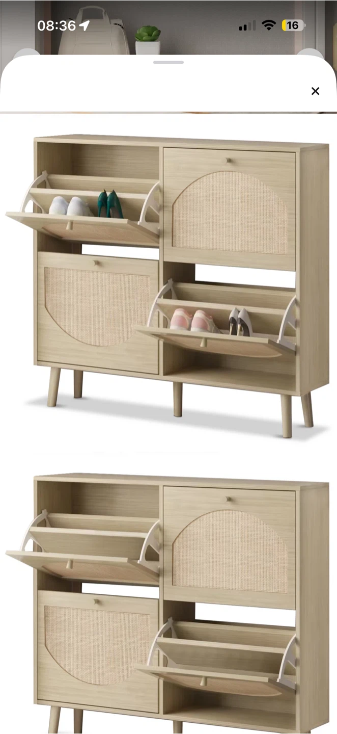 41.3” W, 4 Drawer Flip down shoe Rack - photo 4