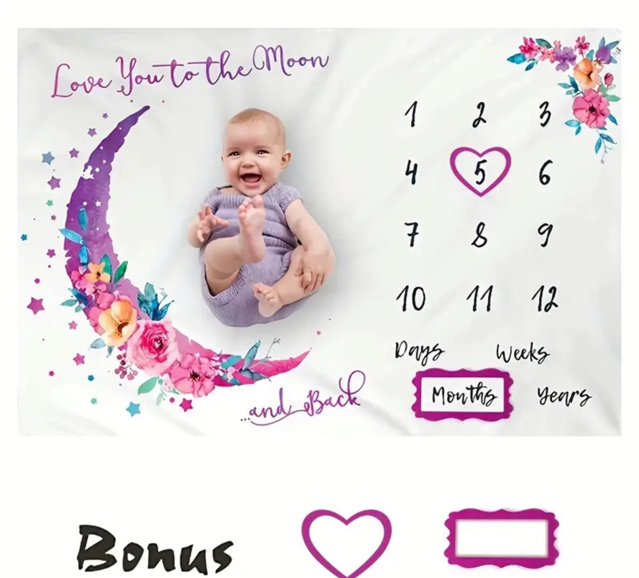 Baby Milestone Photo Props Set - photo 3