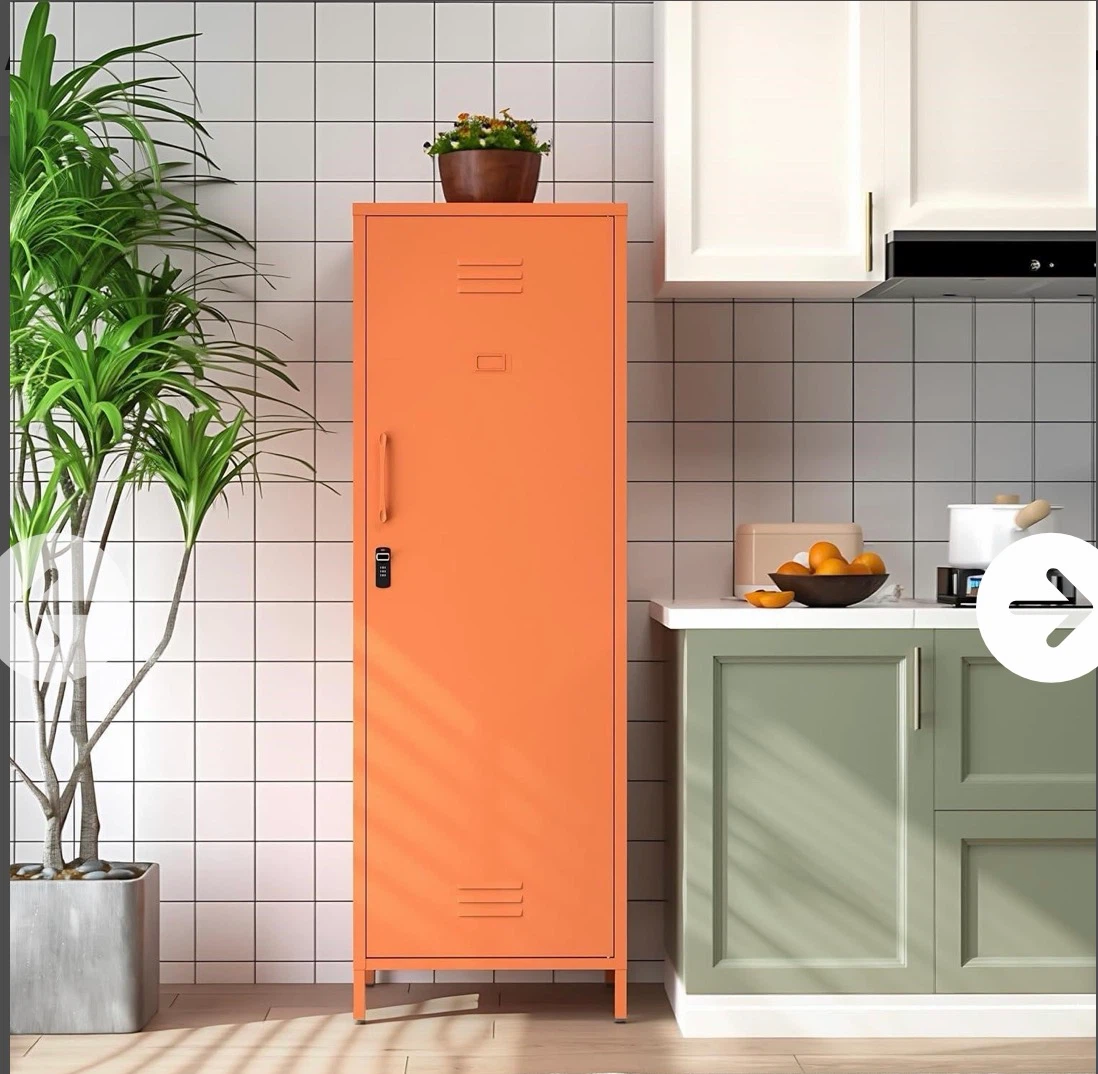 Orange Metal Storage Locker
