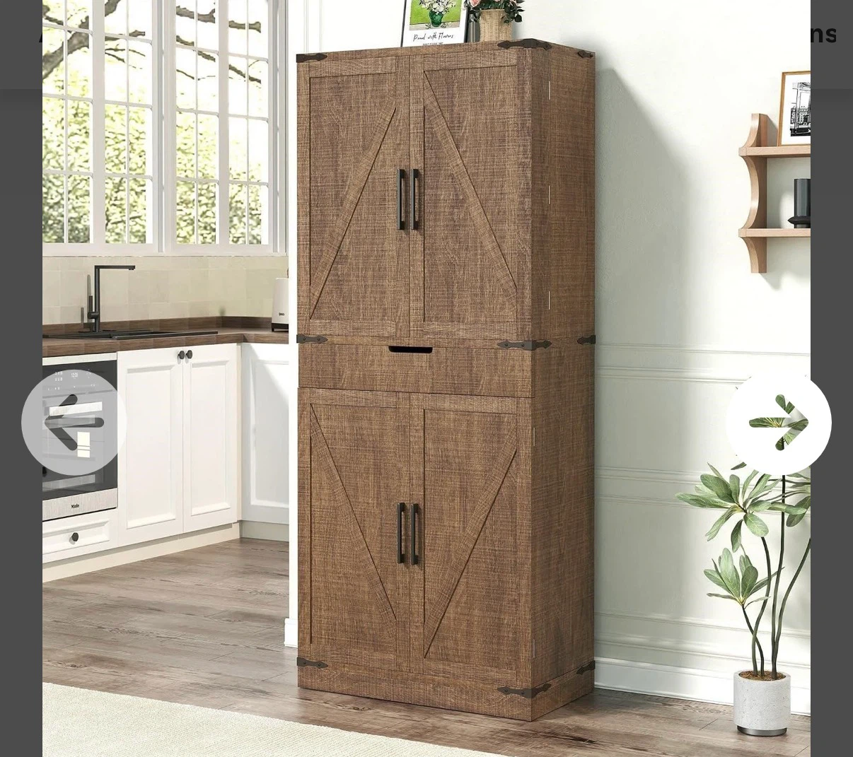 Rustic Farmhouse Style Storage Cabinet