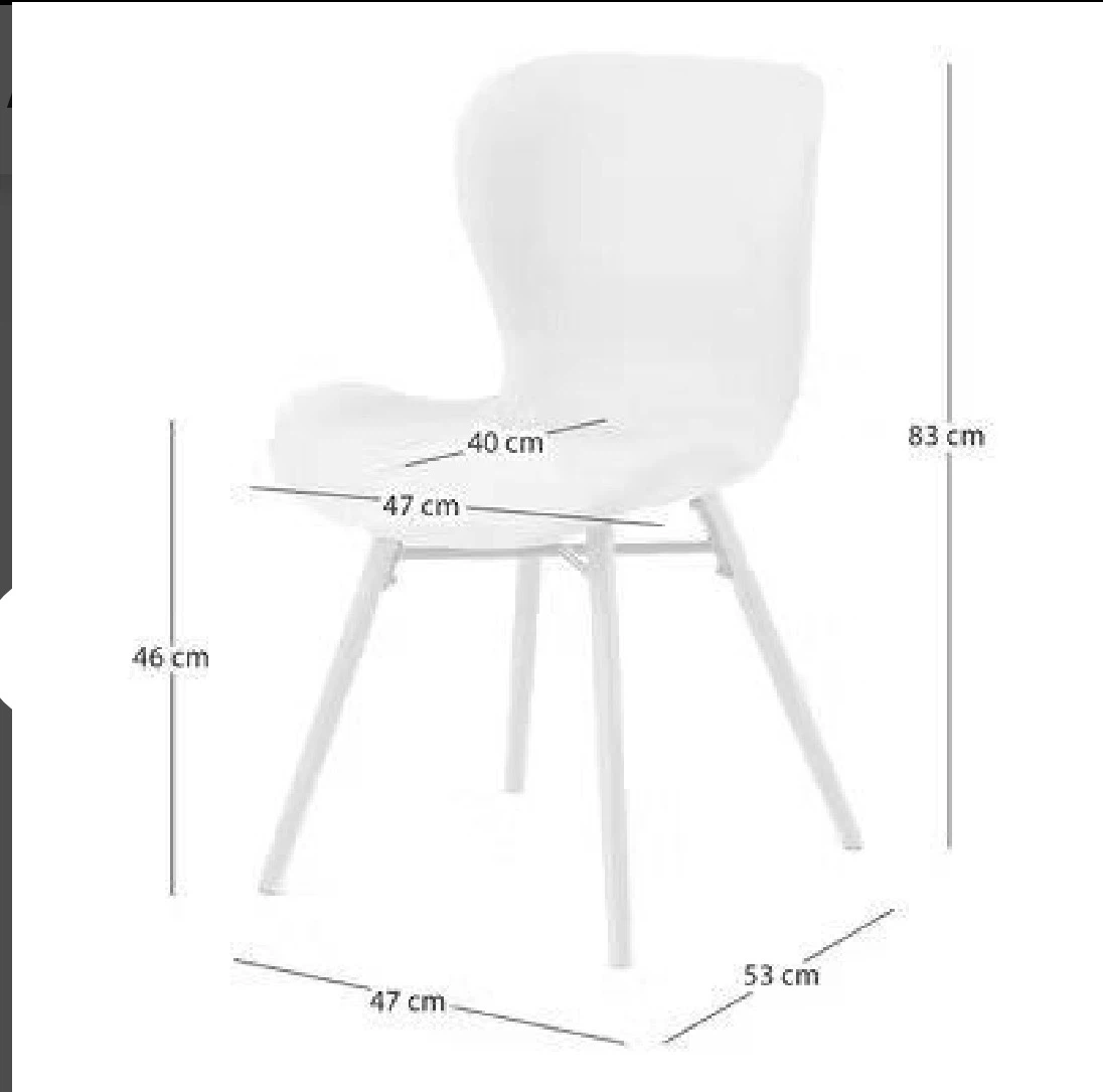 Set of 4 Faux Leather Dining Chairs - photo 2