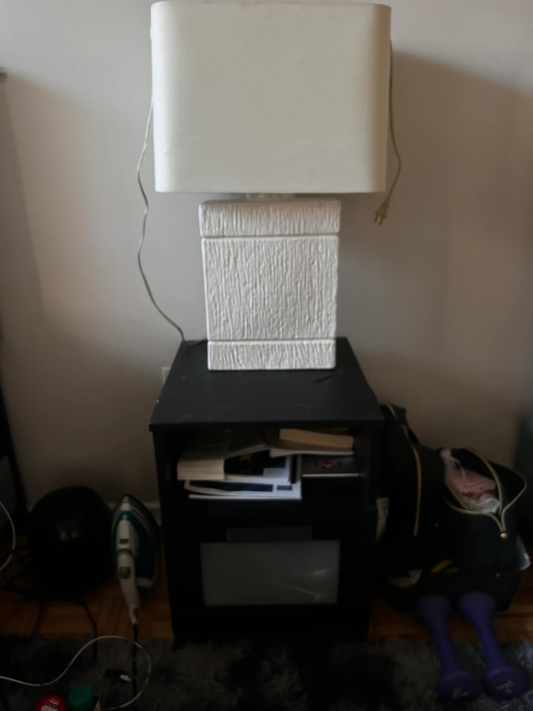 Black Modern Bedside Table - photo 2