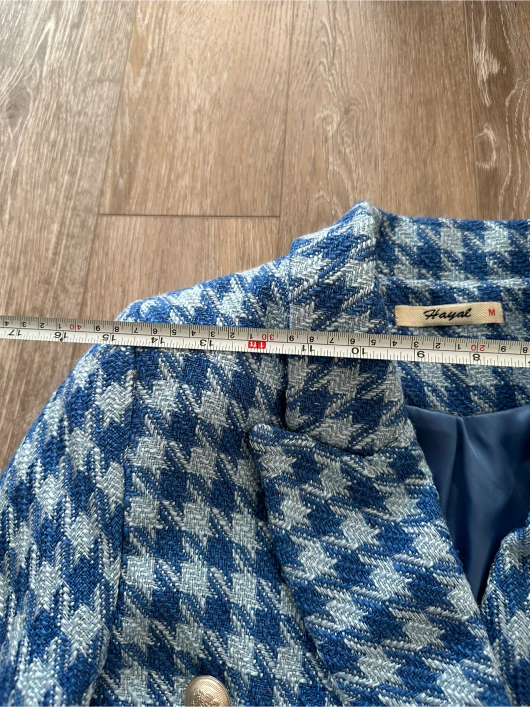 Hayal Blue Houndstooth Blazer S - photo 3