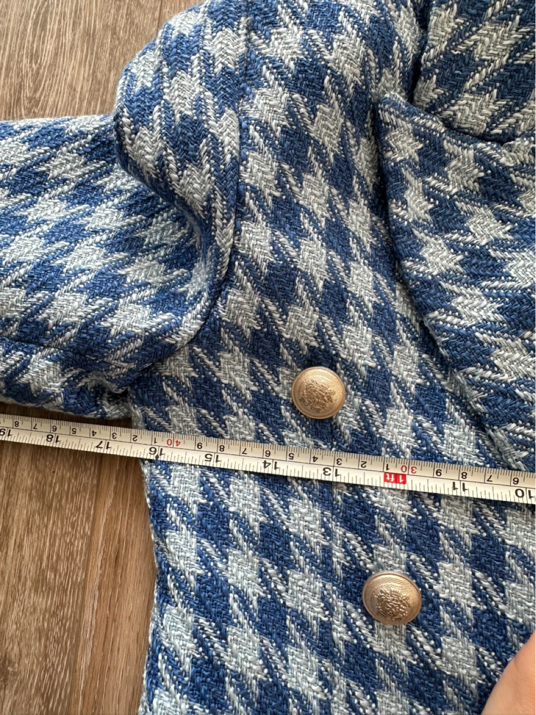 Hayal Blue Houndstooth Blazer S - photo 4