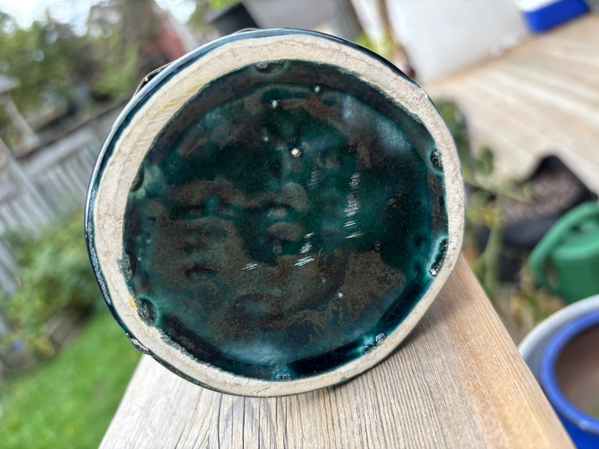 68-69 Green Drip Glaze Bowling Trophy Mug - photo 5