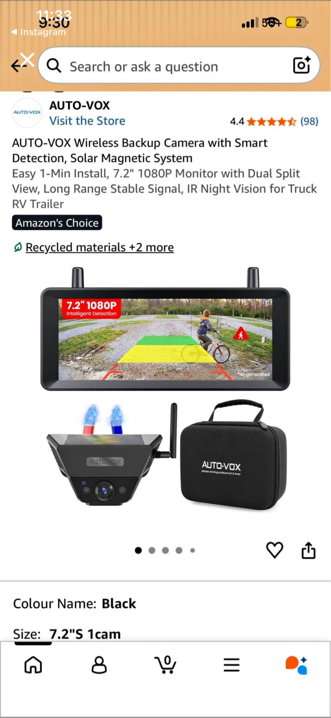 AUTO-VOX Wireless Backup Camera System