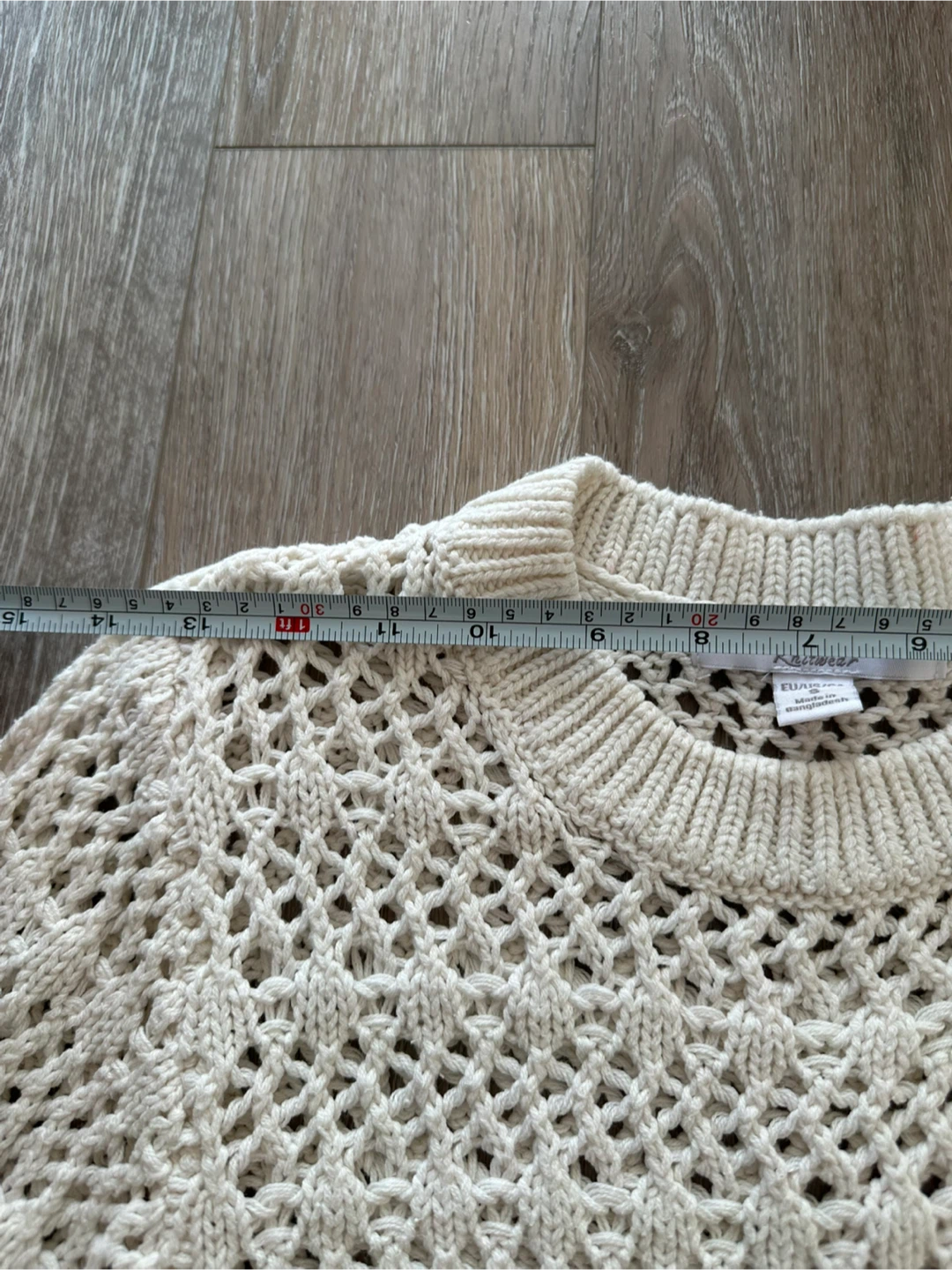 Amisu Knitwear Cream Open-Knit Sweater S - photo 3