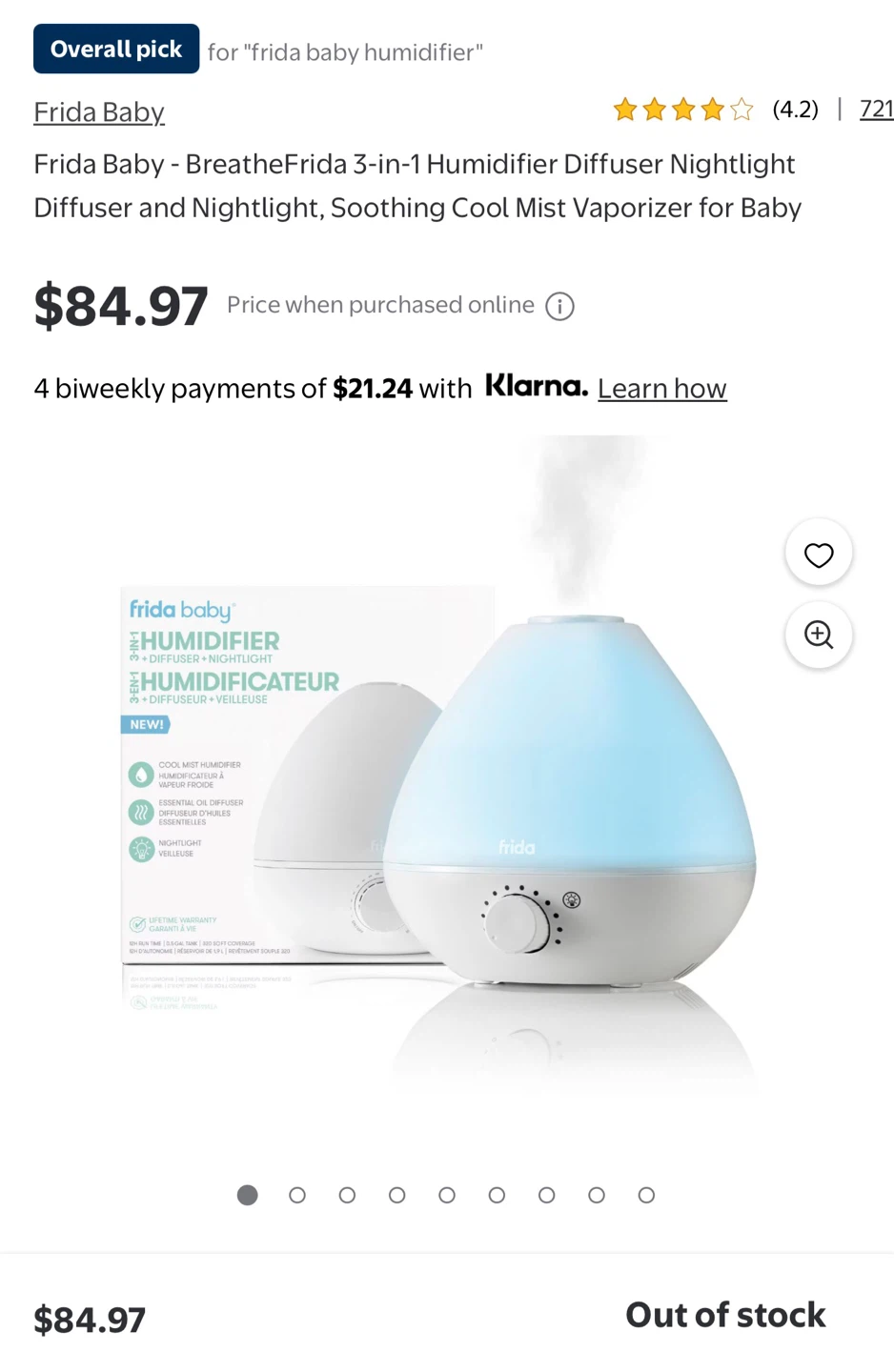 Frida Baby 3-in-1 Humidifier Diffuser Nightlight - photo 3