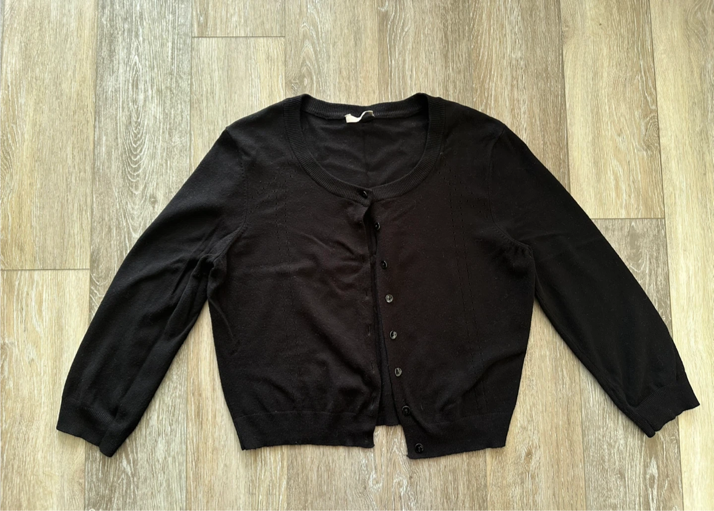 Planet - Black Button-Up Cardigan XS