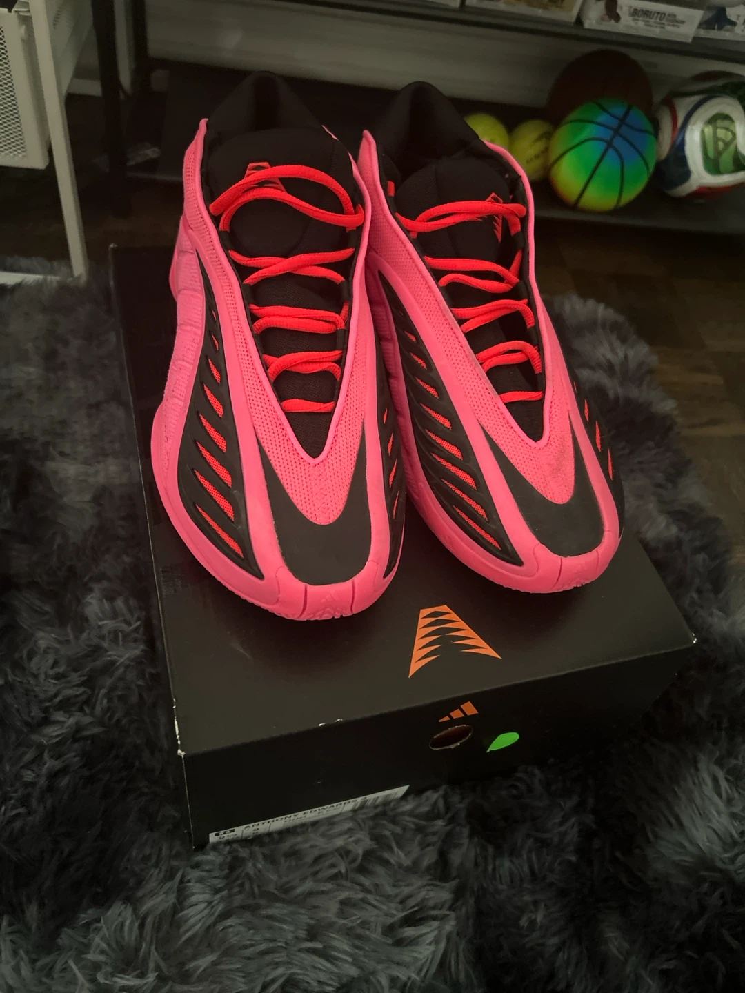 9.5 Adidas Anthony Edwards 2 lucid red Pink Basketball Shoes