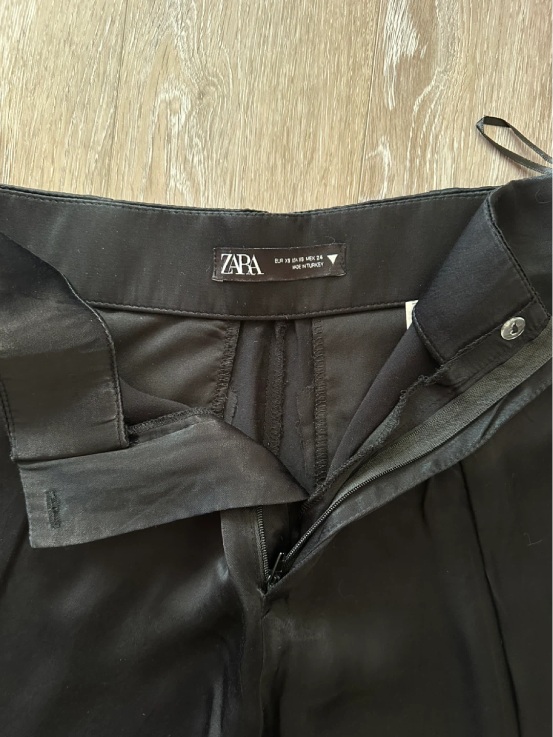 Zara Black Wide Leg Trousers XS - photo 2