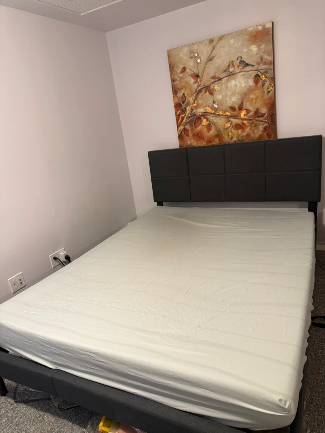 Queen Size Bed Frame and Mattress - photo 2