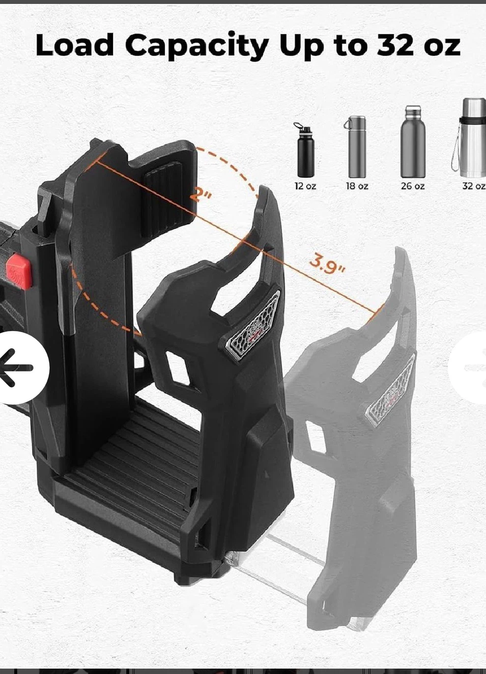 Kemimoto Adjustable Motorcycle Cup Holder - photo 3