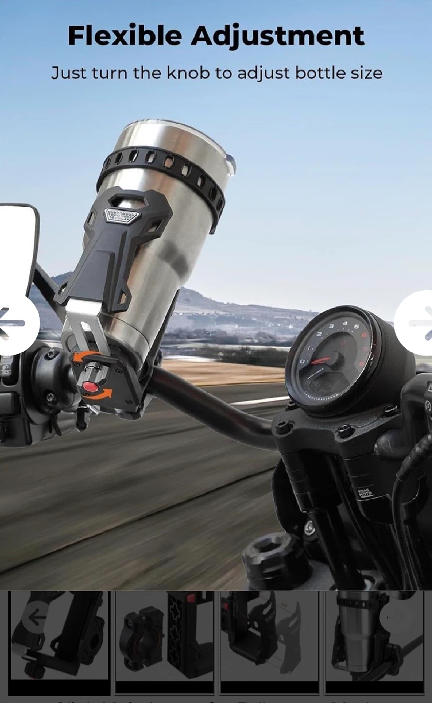Kemimoto Adjustable Motorcycle Cup Holder - photo 5