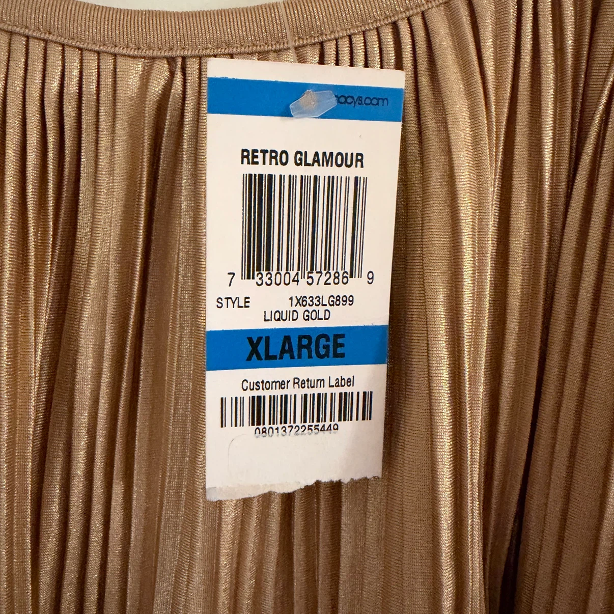 Retro Glamour Liquid Gold Pleated Camisole - photo 3