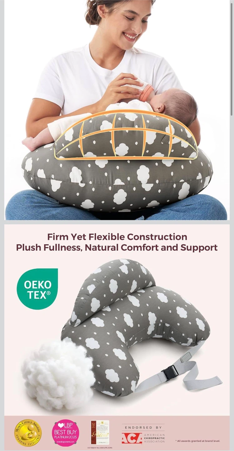Momcozy Nursing Pillow with Safety Fence
