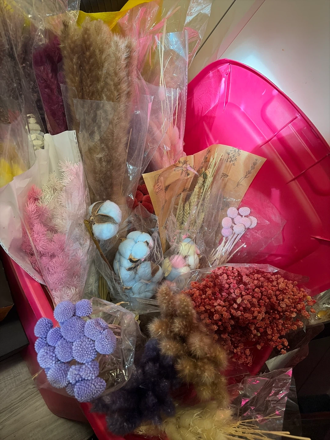 Assorted Dried Flowers and Botanical Decor