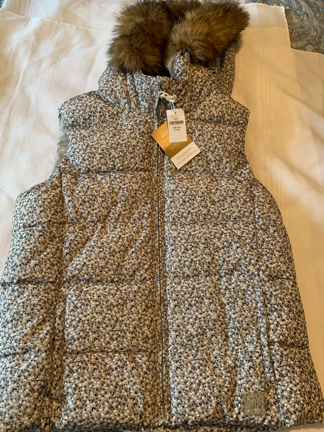 Gap Kids Floral Puffer Vest size 14