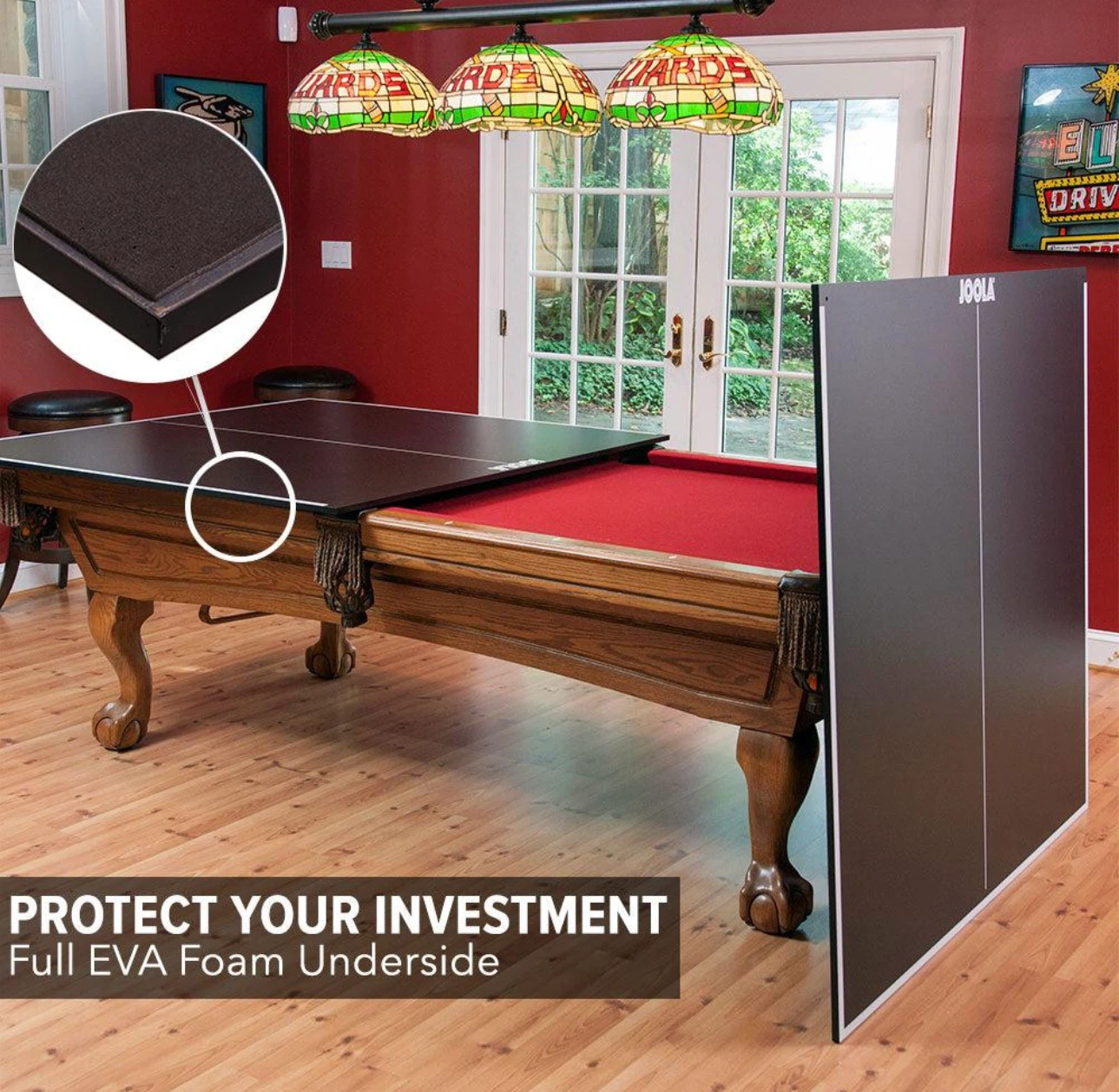 JOOLA Full-Size Ping Pong Conversion Top – Army Green, 9 × 5 ft - photo 3
