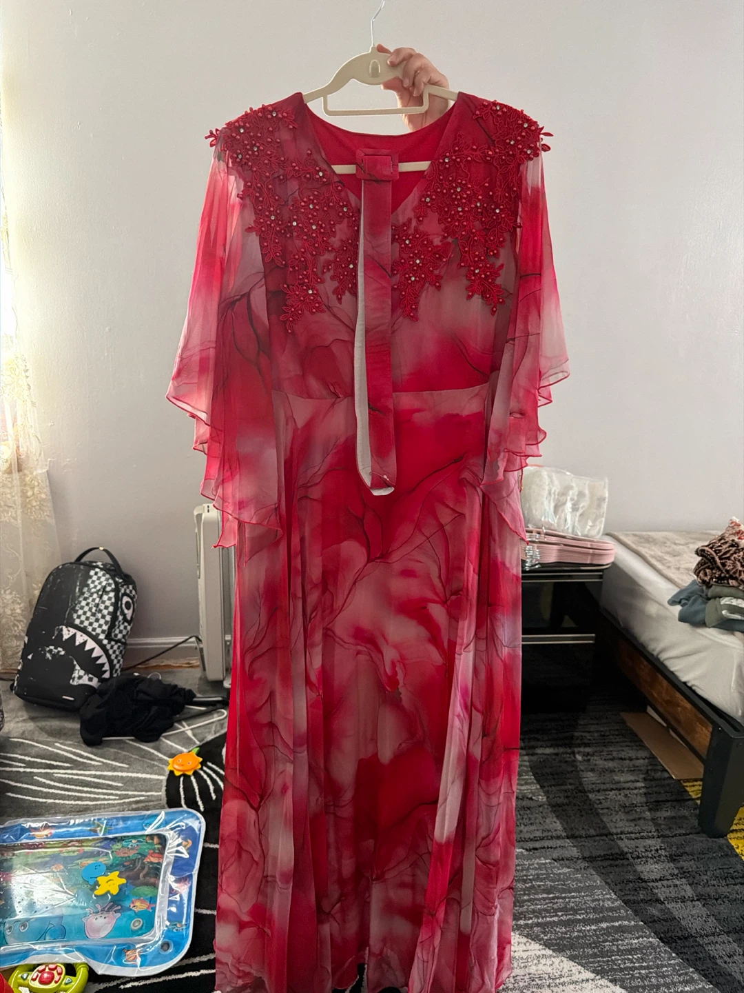 Butik Delila Red Floral Dress