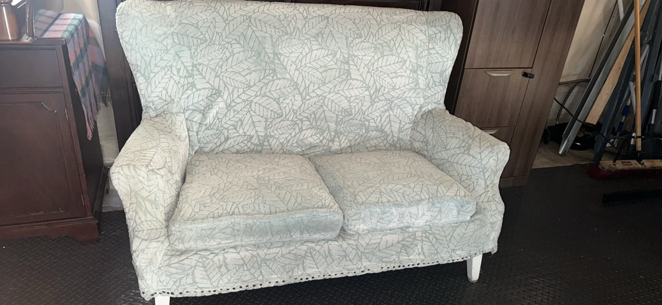 Sofa for free. Garage sale