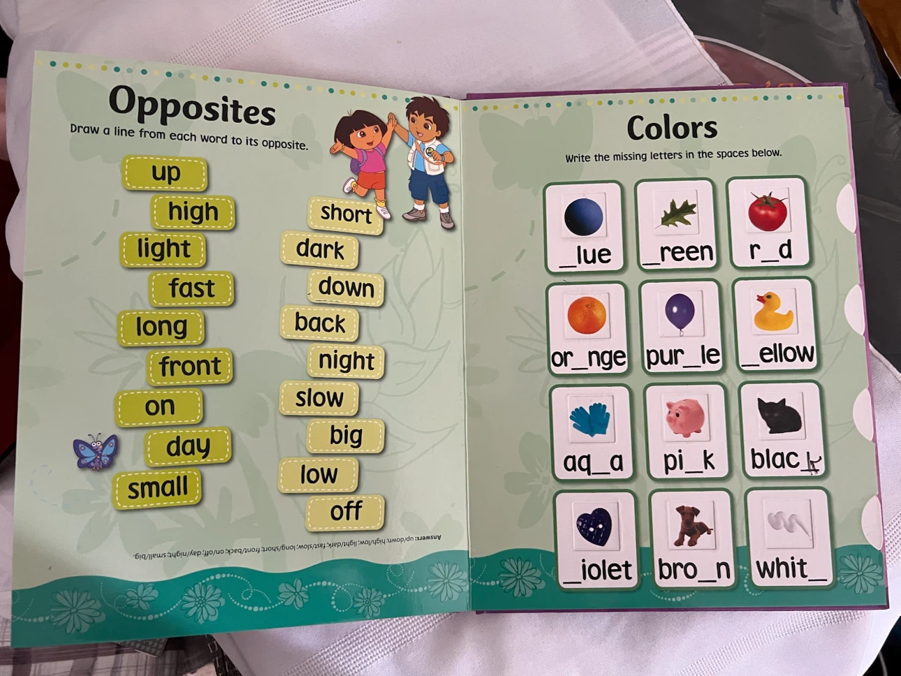 Dora the Explorer Words wipe-off activity book - photo 5
