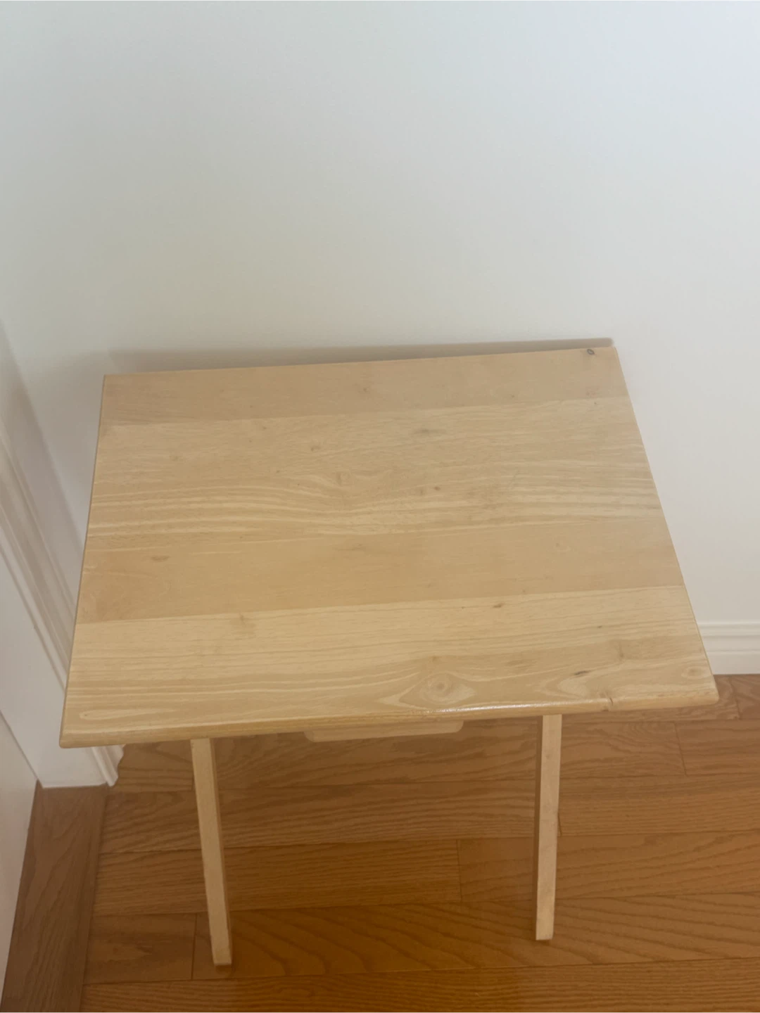 Natural Wood Folding Side Table - photo 4