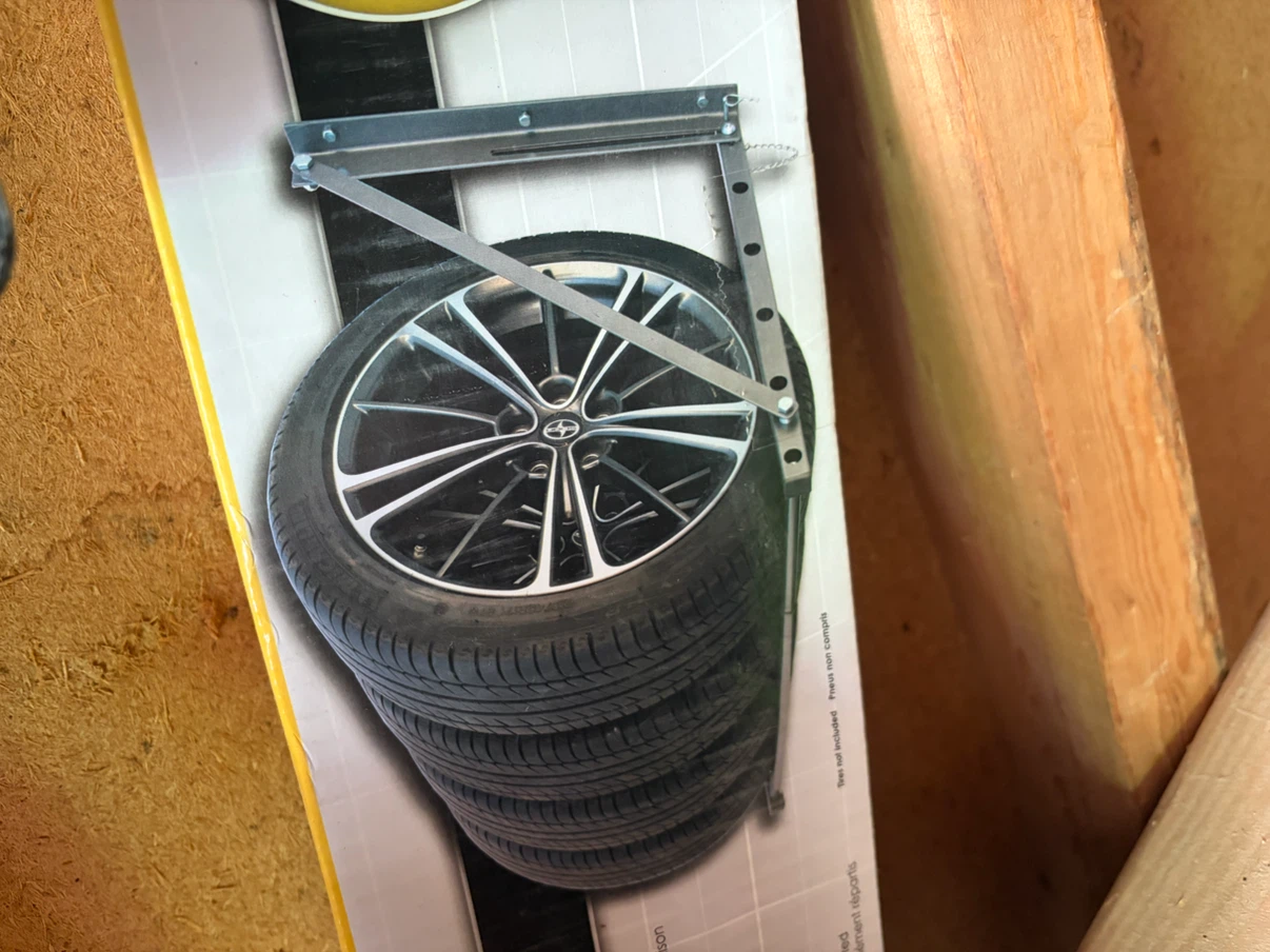 Folding Wall Mount Tire Rack