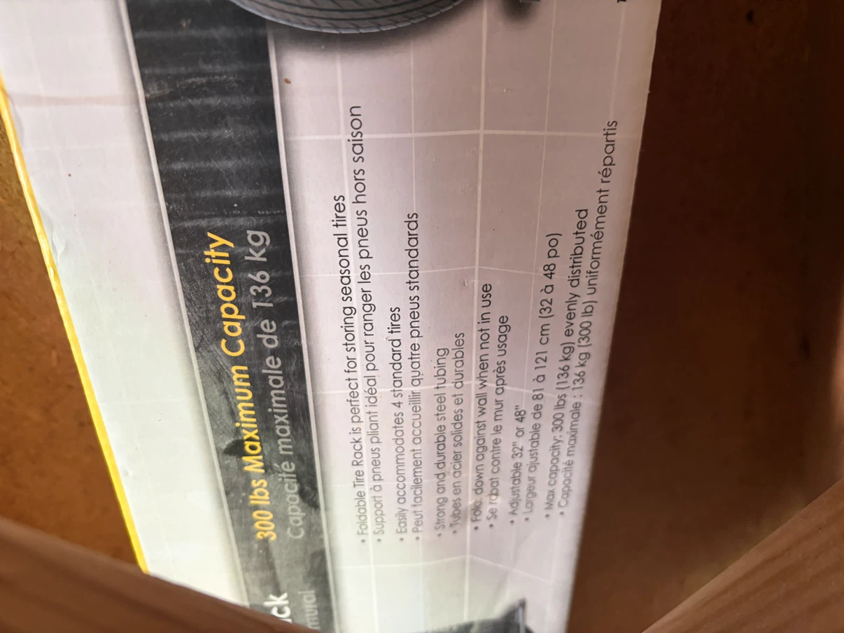 Folding Wall Mount Tire Rack - photo 3