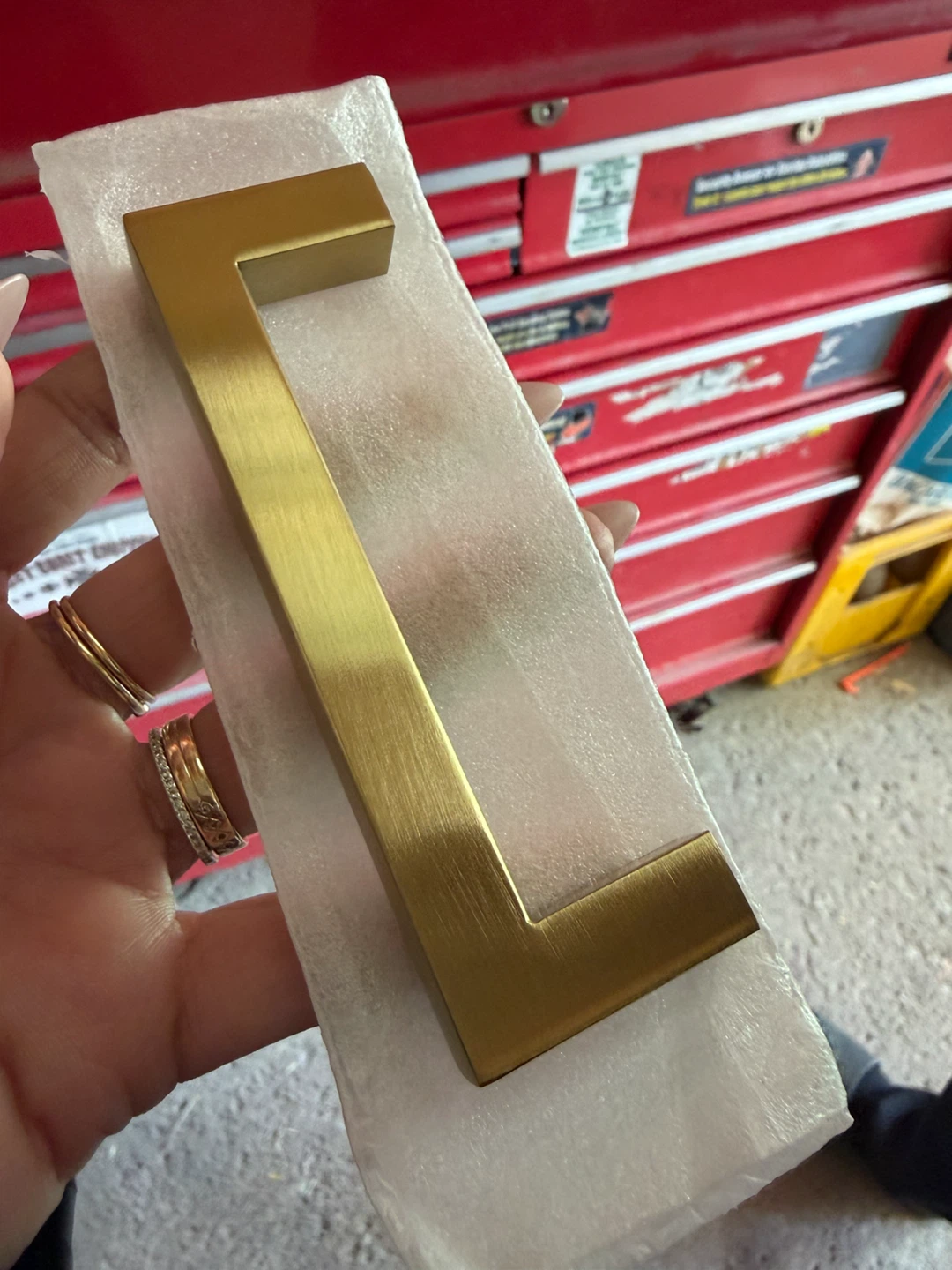 Brushed Brass Modern Cabinet Handle - photo 2
