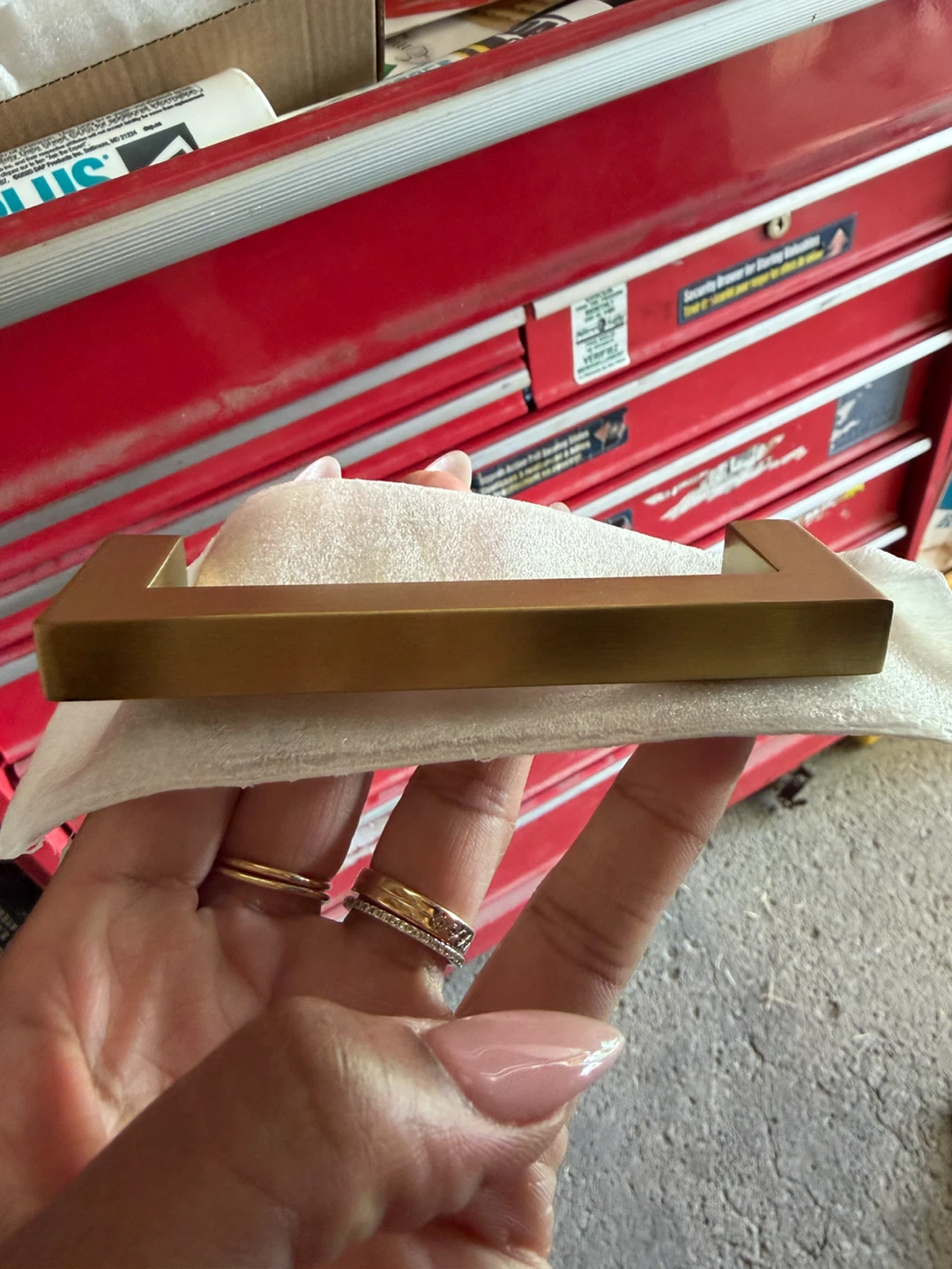 Brushed Brass Modern Cabinet Handle - photo 3